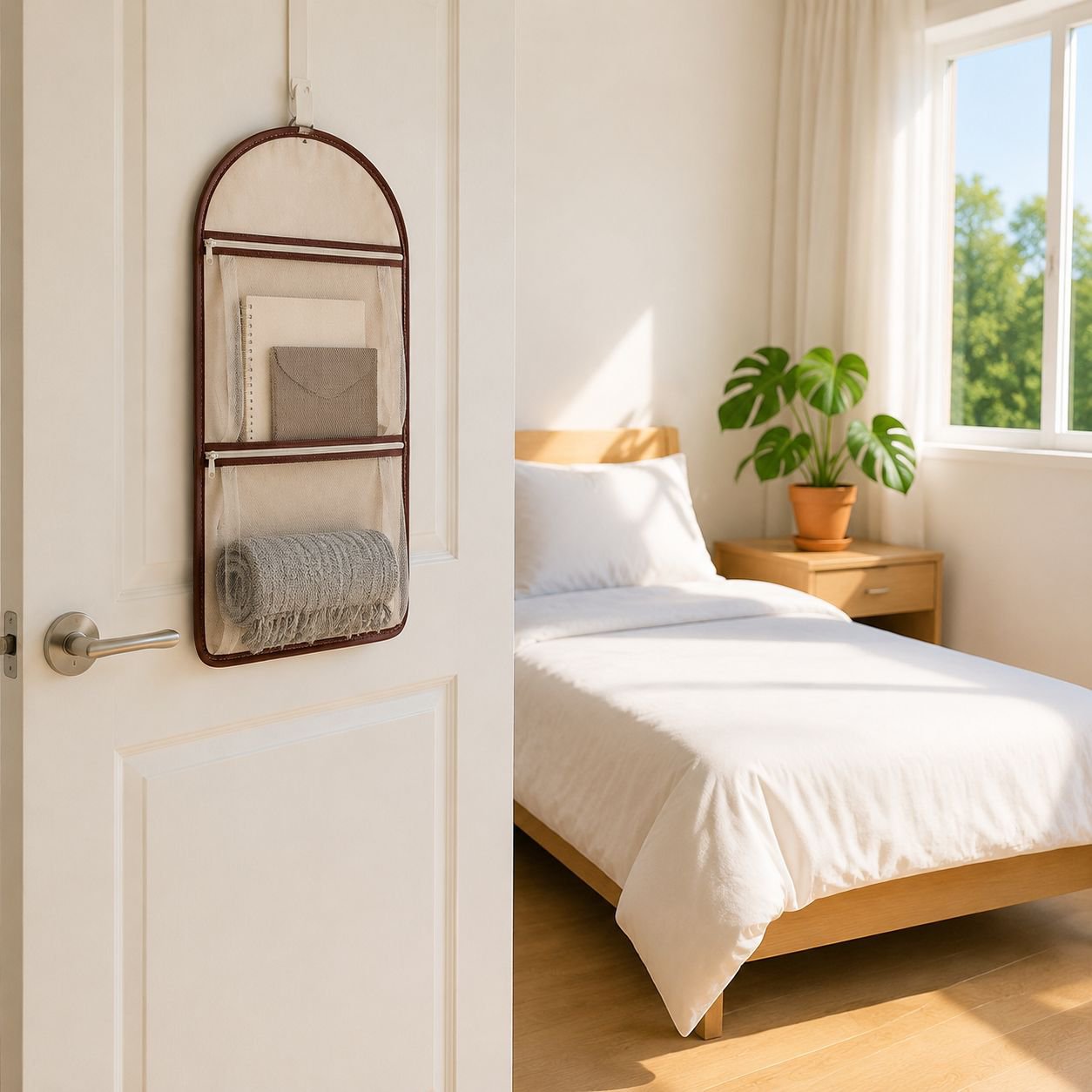Hanging storage bag maximizing closet space