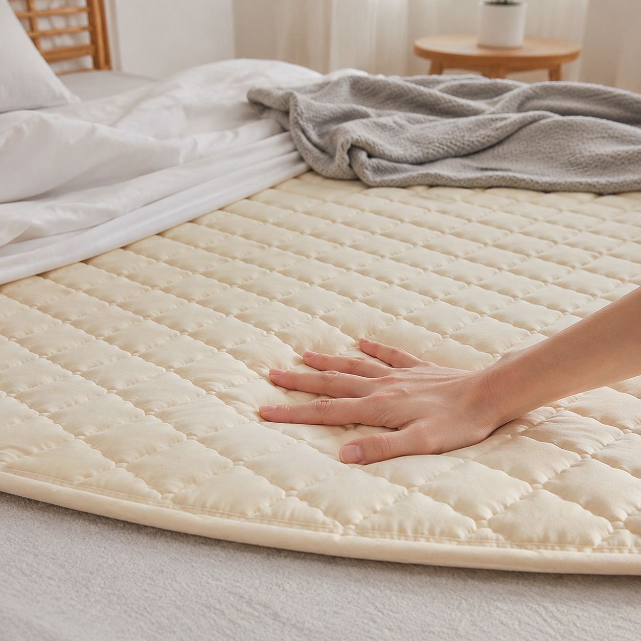 Colchoneta antideslizante para dormitorio estudiantil, lavable a máquina