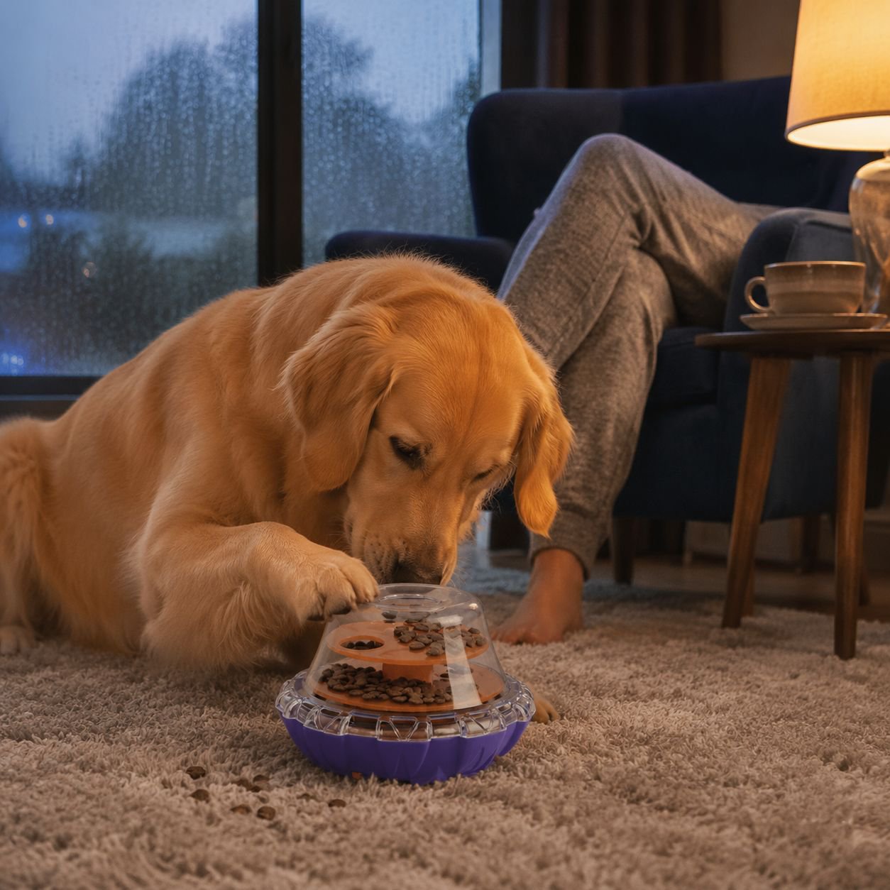 New dog food-dispensing toy, educational cat toy, stress-relieving roly-poly food dispenser, pet sup