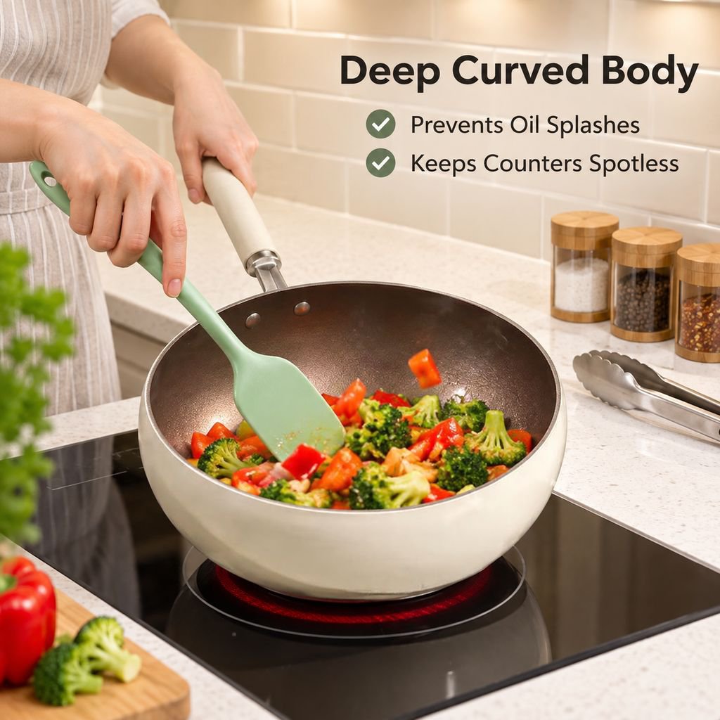 White Titanium Ceramic Thickened Stew Pot
