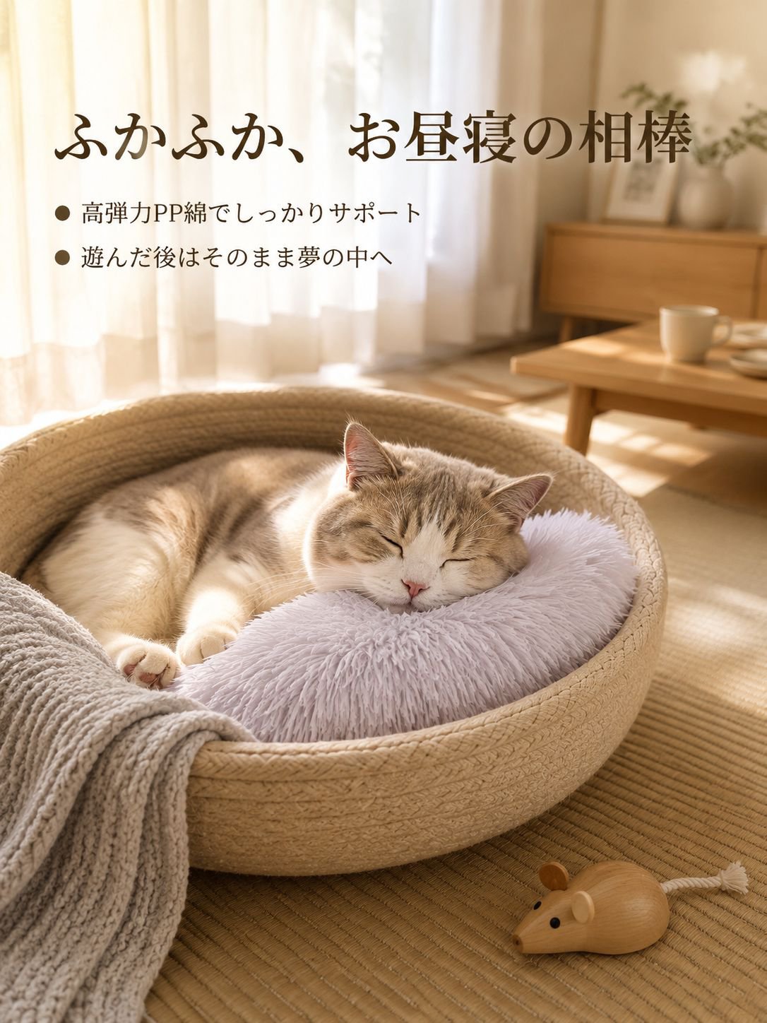 かわいい猫おもちゃぬいぐるみ枕
