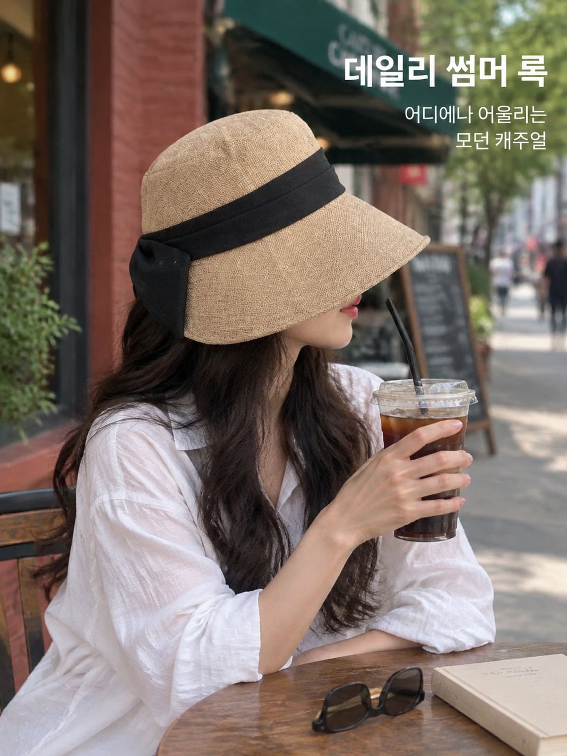 여름용 나비넥타이, 넓은 챙의 어부 모자