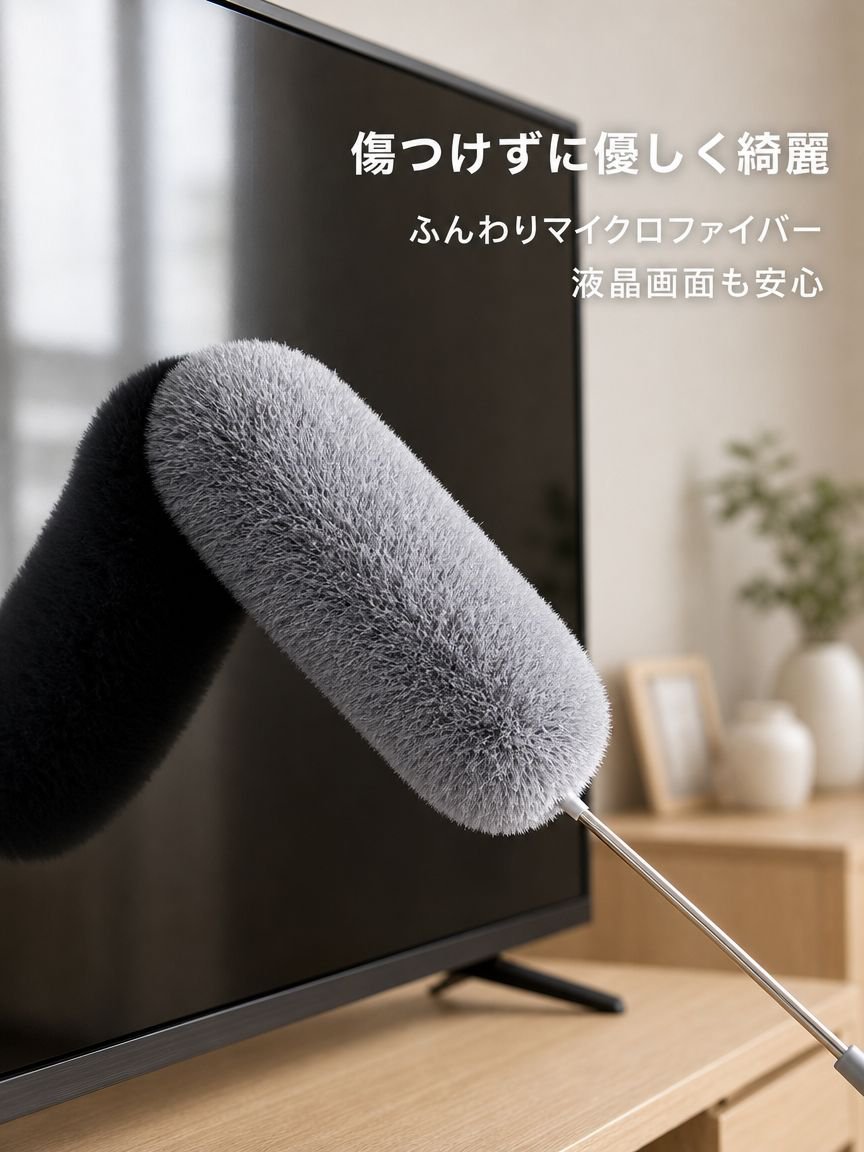 高所も楽に掃除できる伸縮式モップ