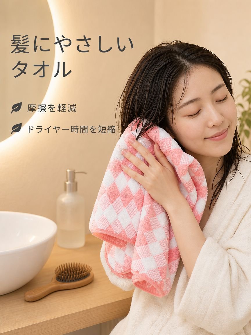 厚手で吸水性に優れたタオル
