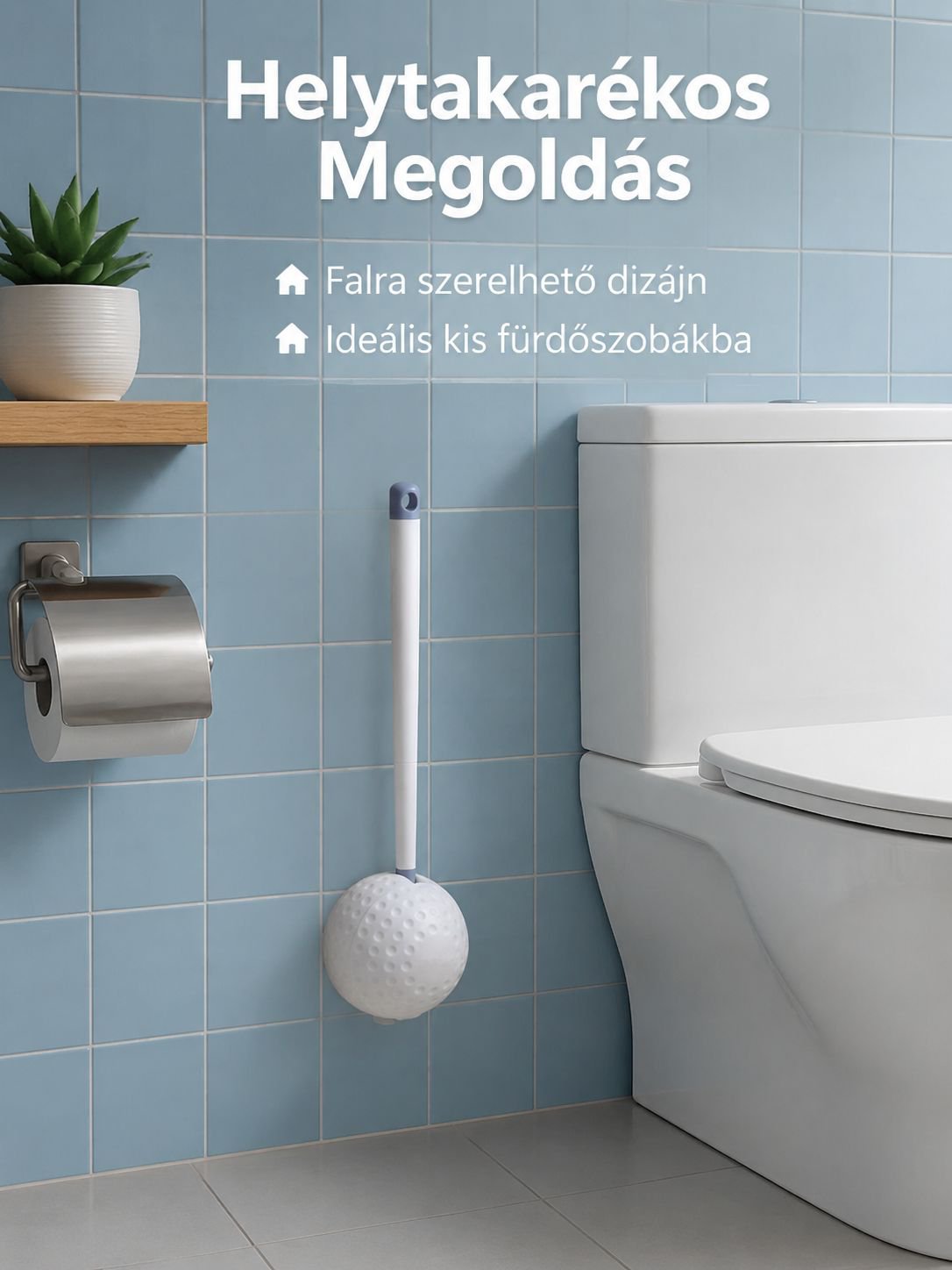 Golf kétoldalas WC-kefe