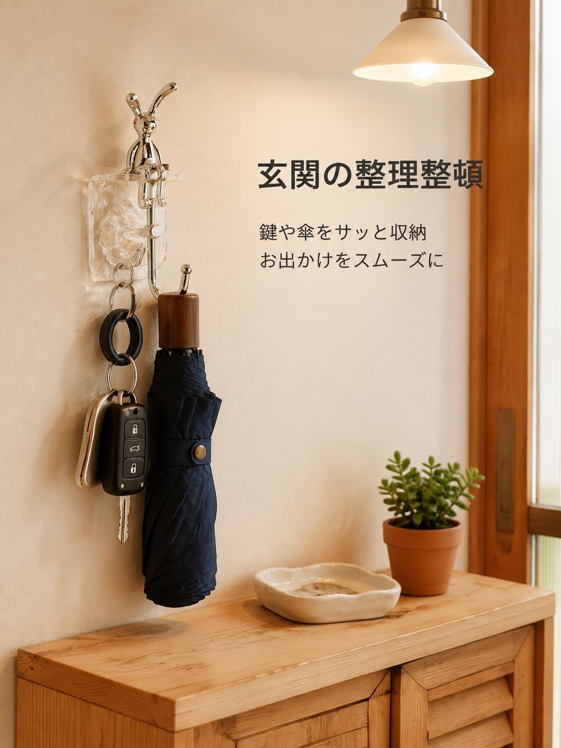 強力粘着高級感クマ型フック