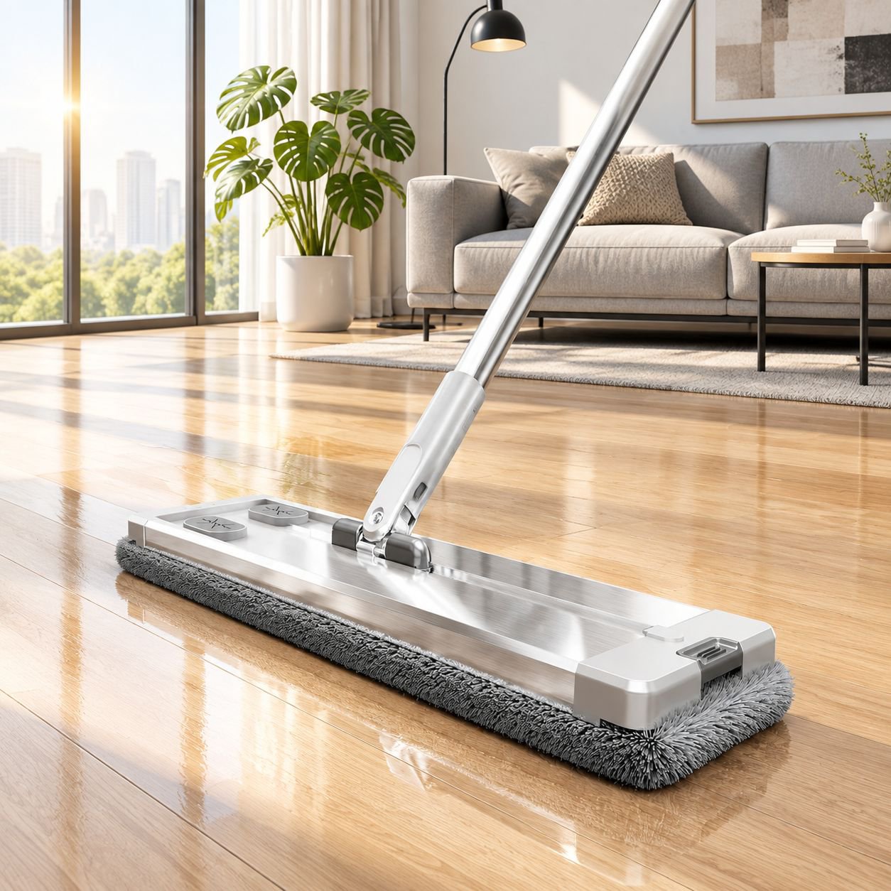 Robuster Mopp für empfindliche Holzböden