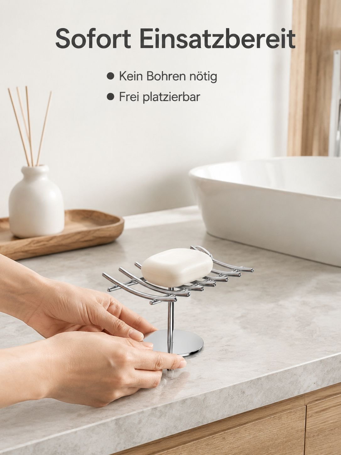 Kompakte Seifenablage für Badezimmer und Küche