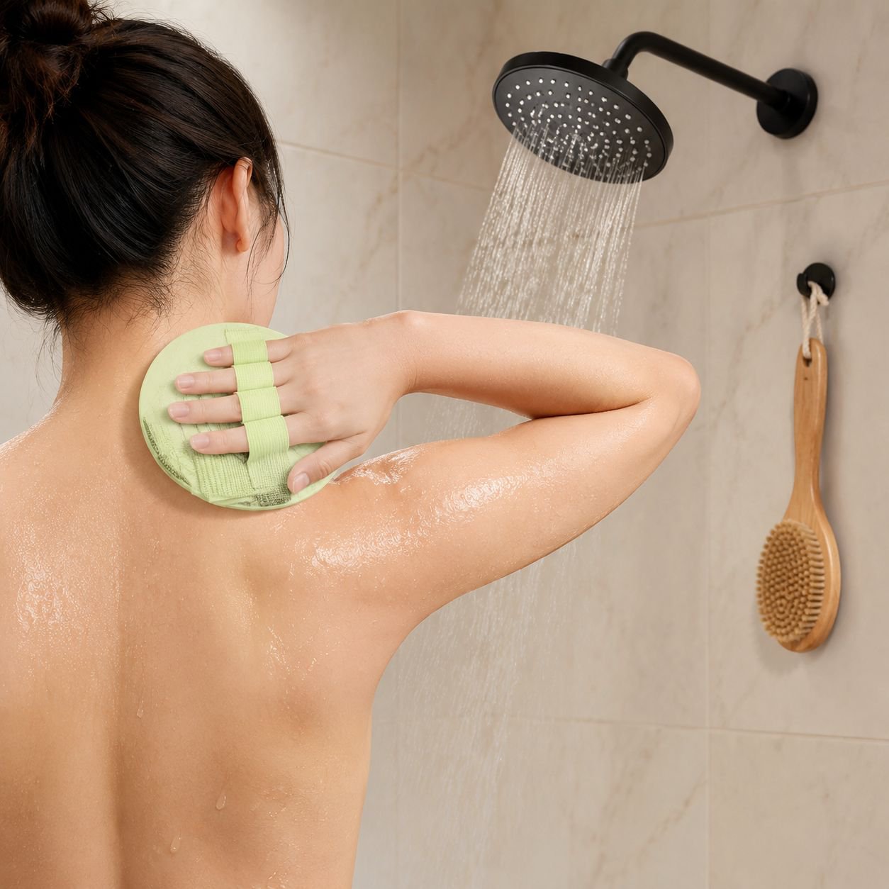 Bath cloth improves skin circulation and texture