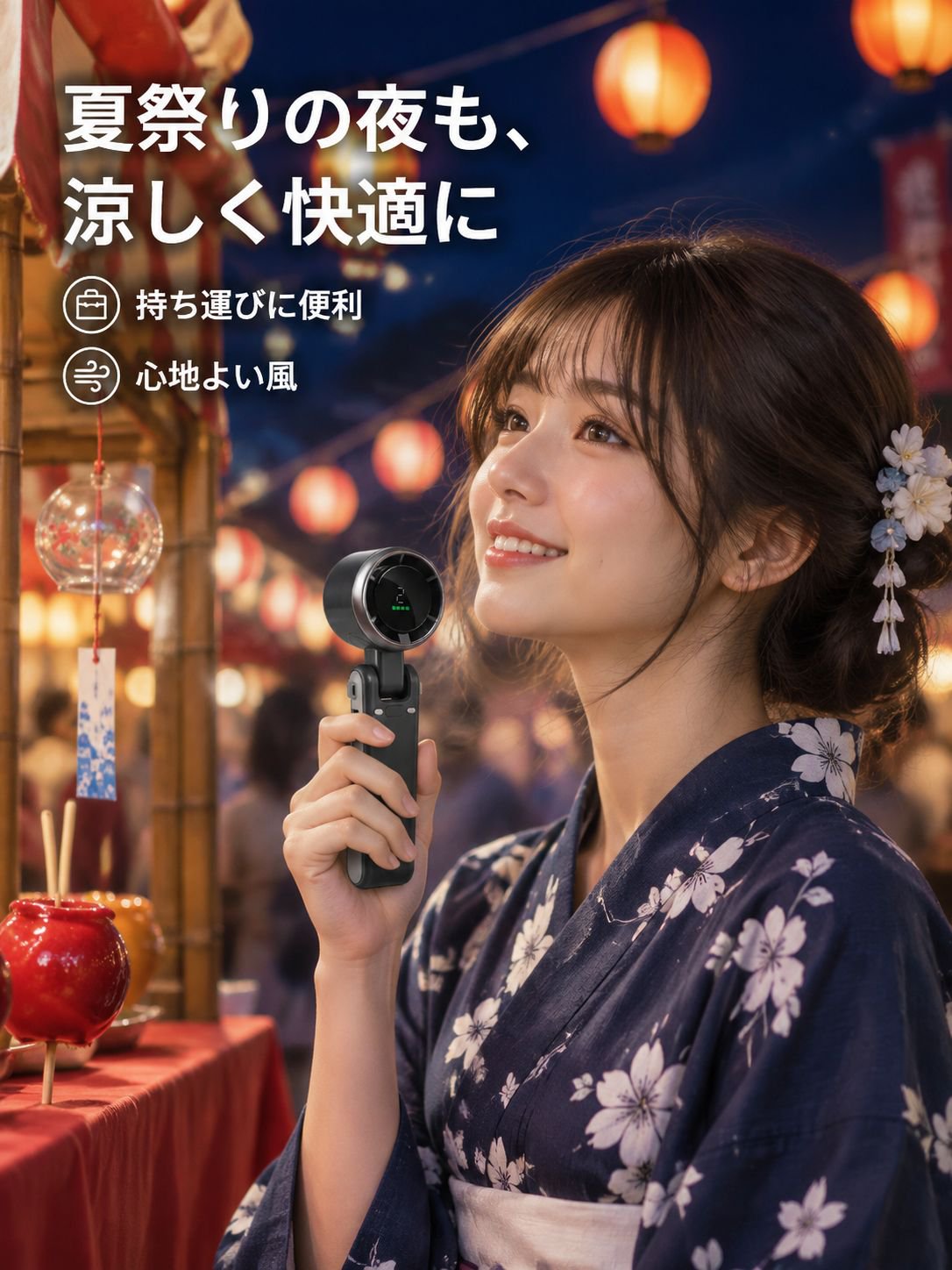 持ち運び用小型ハンディファン