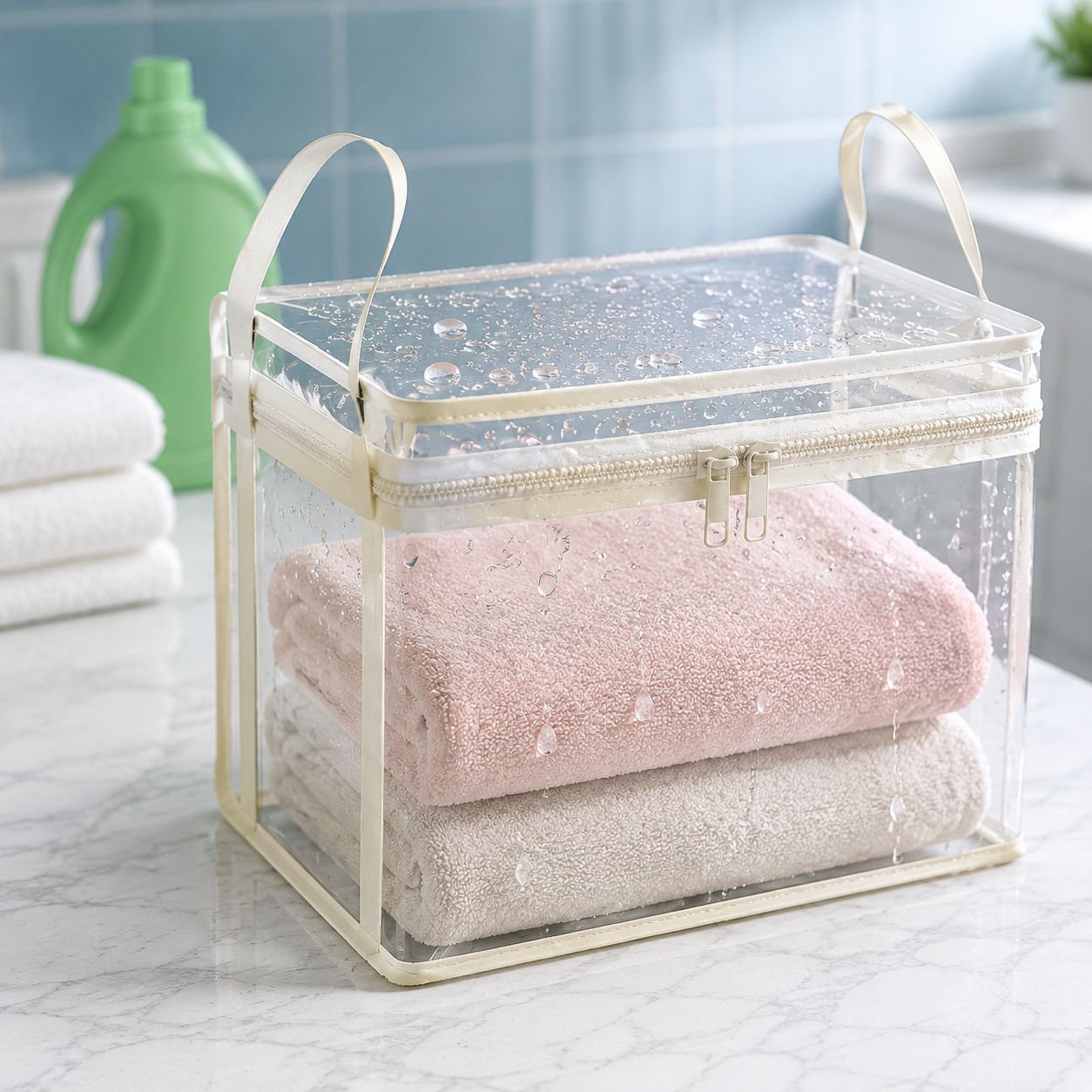 Heavy duty thickened storage bag with zipper closure