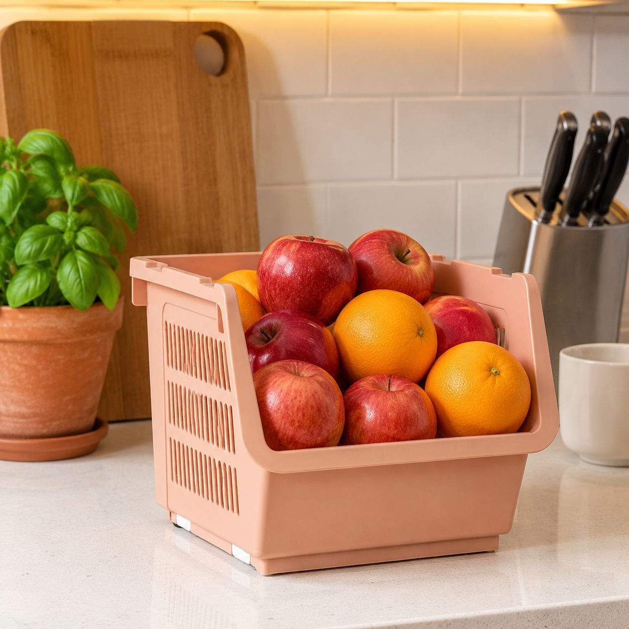 Cesta de almacenamiento reforzada para verduras