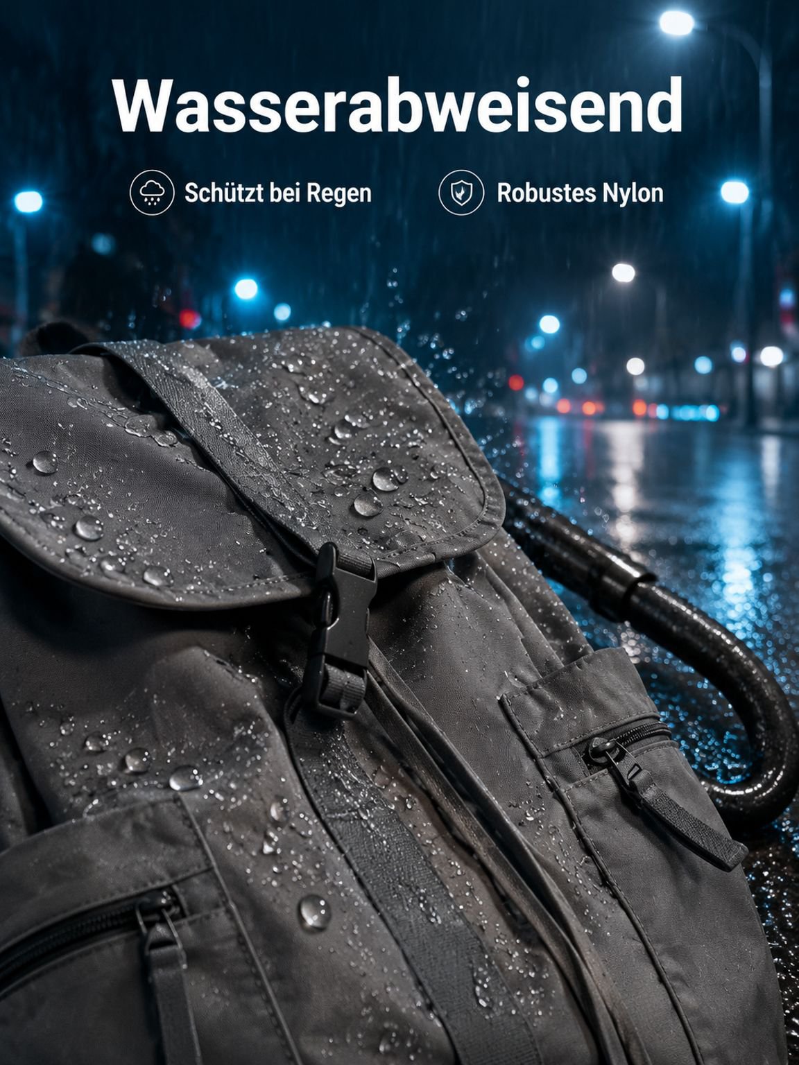 Großer Outdoor-Nylonrucksack, geeignet für Schule und Wandern
