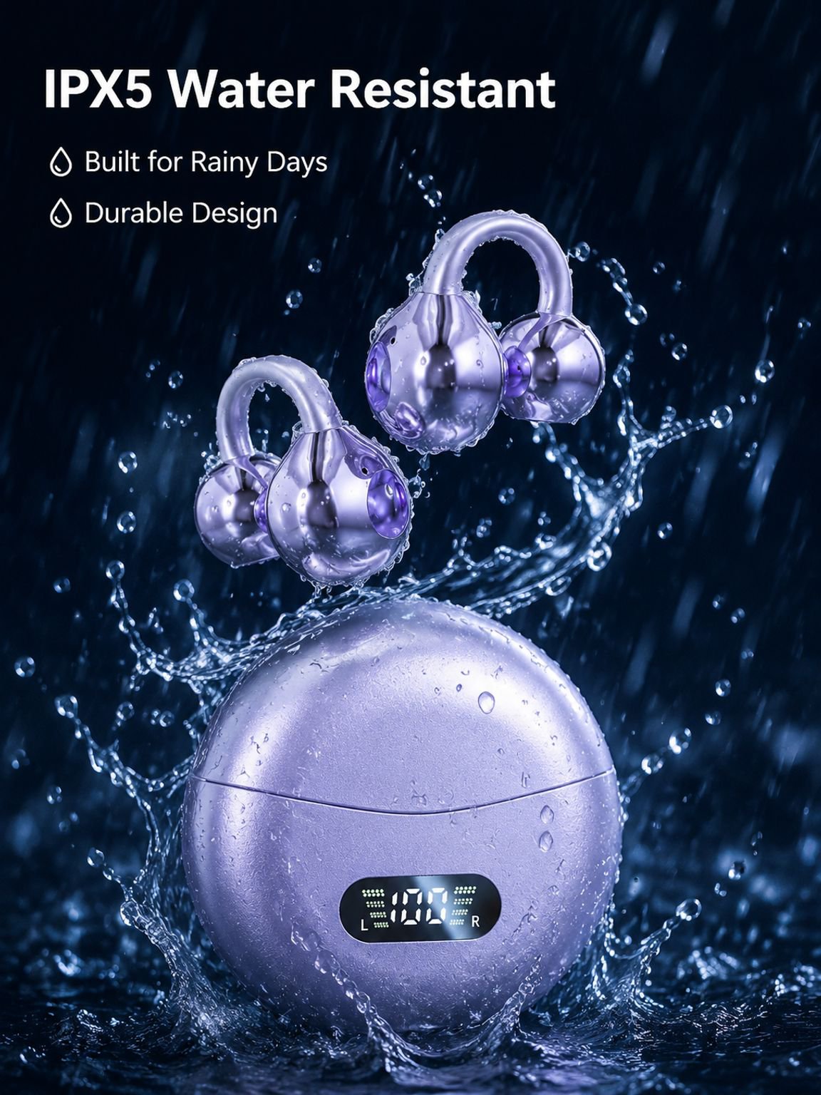 Non-in-ear Smart AI Translation Bluetooth Ear Clip, 2026 Hot-selling Global Model