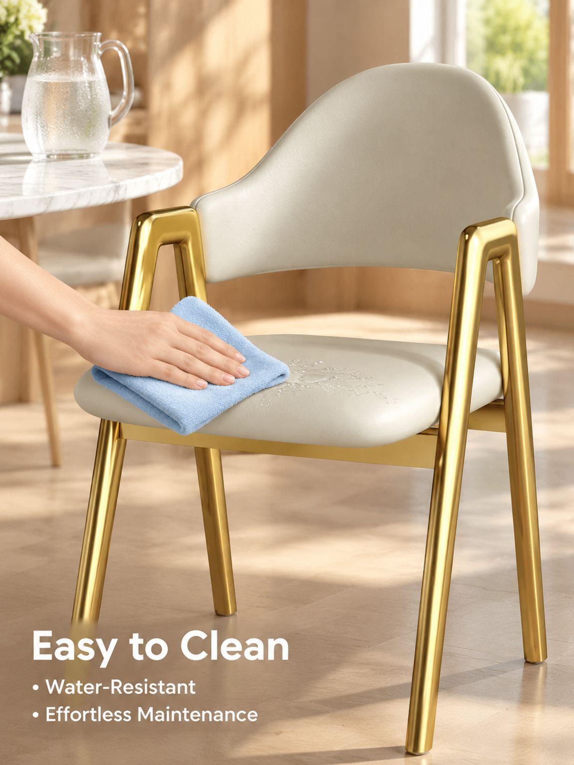 A-frame chair with backrest styled in a modern living room