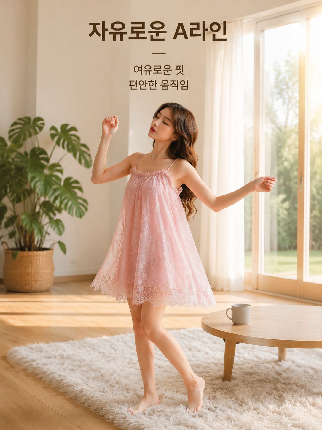 여성용 루즈핏 홈웨어 잠옷