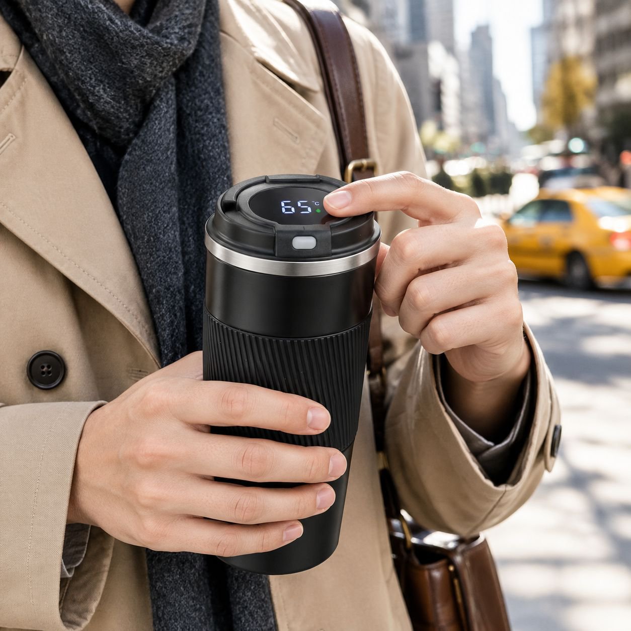 Temperature Sensor Coffee Thermos Cup