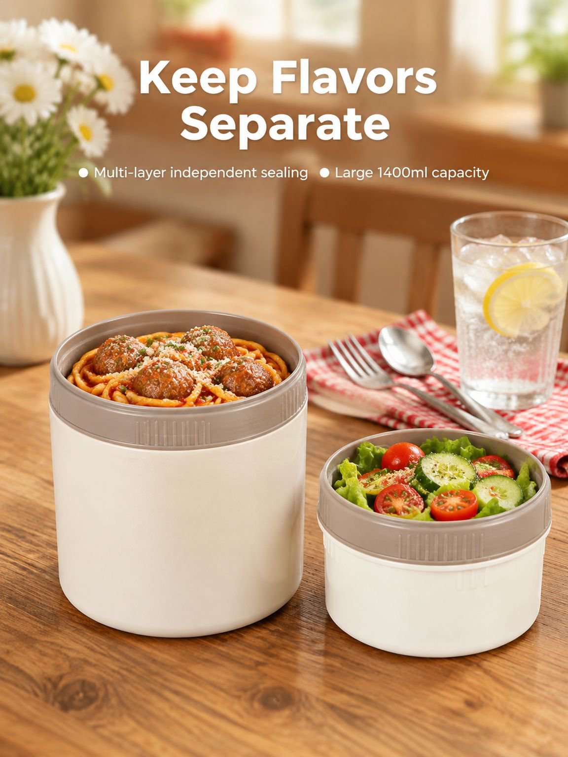 Multi-layer 304 stainless steel lunch box