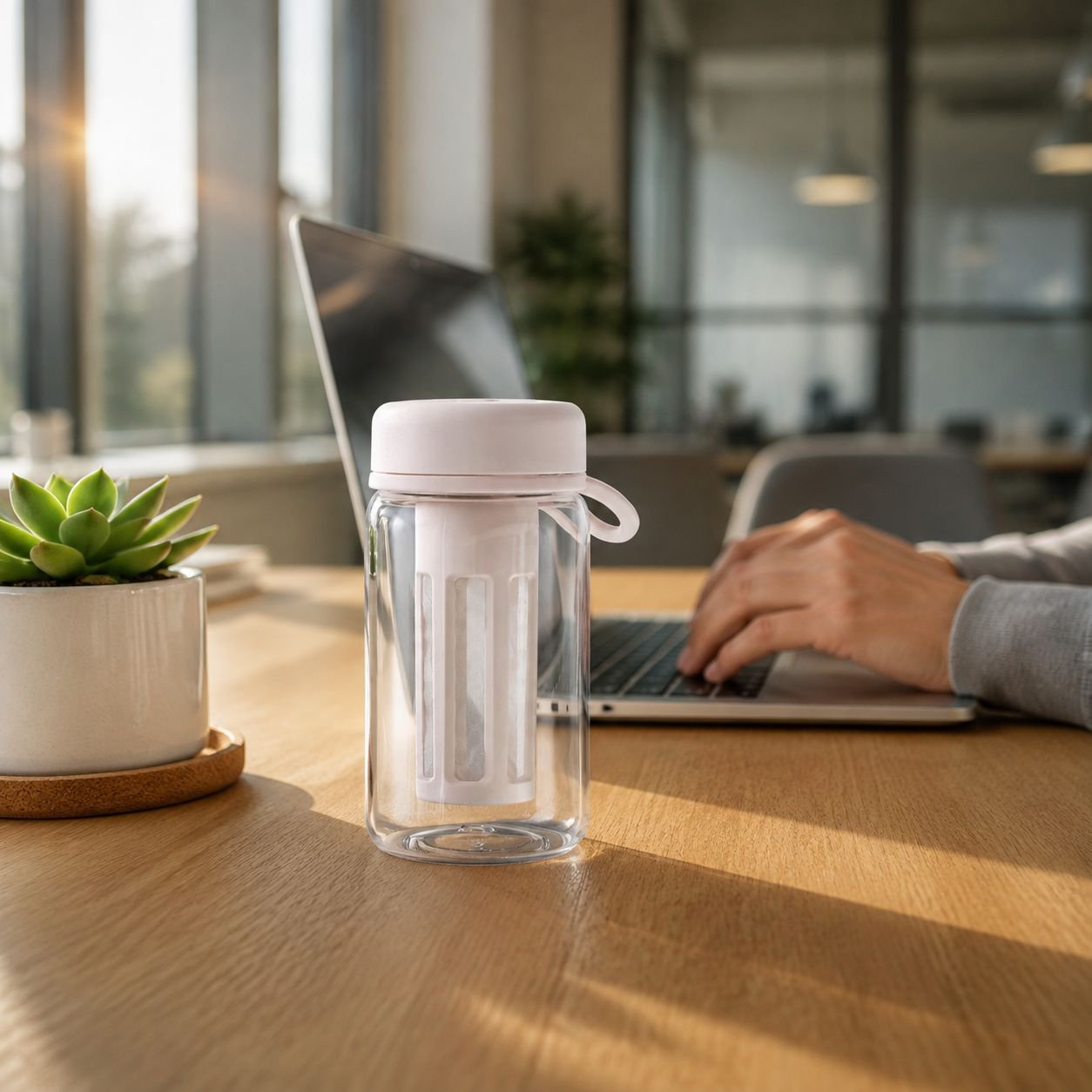 Insulated travel coffee mug for hot and cold drinks