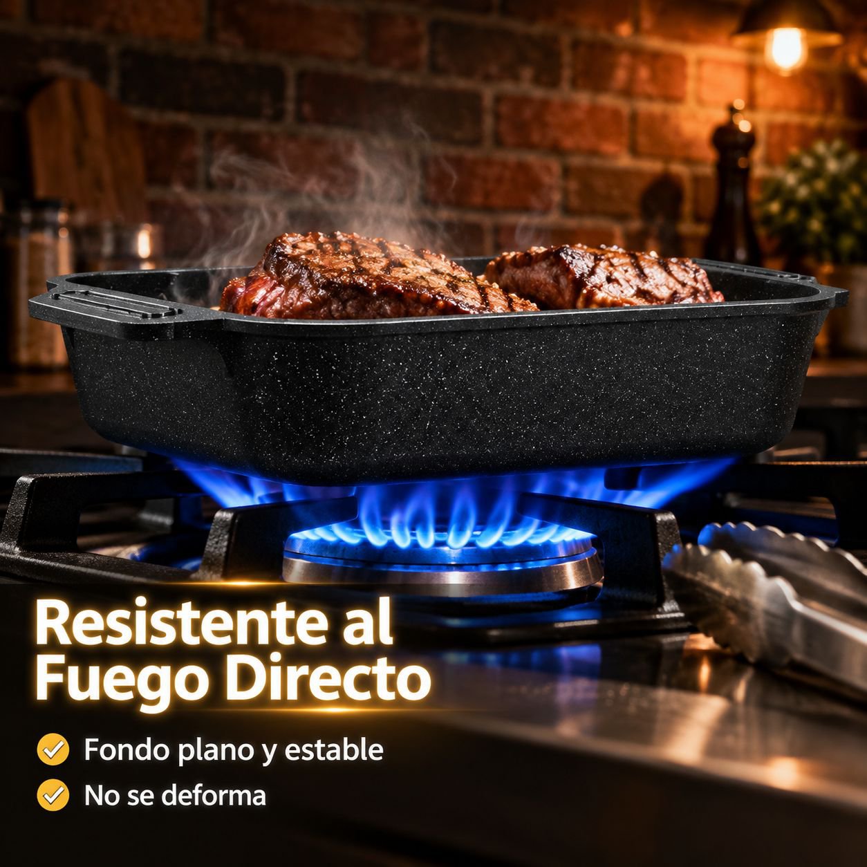 Cocina de gas de alta eficiencia para uso en cocina con llama abierta