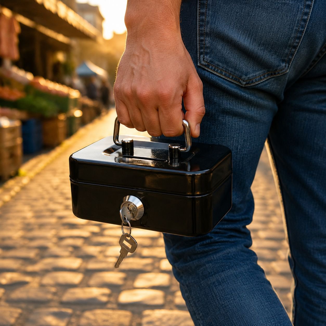 Caja de ahorro portátil con forma de llave, con candado de combinación, para monedas