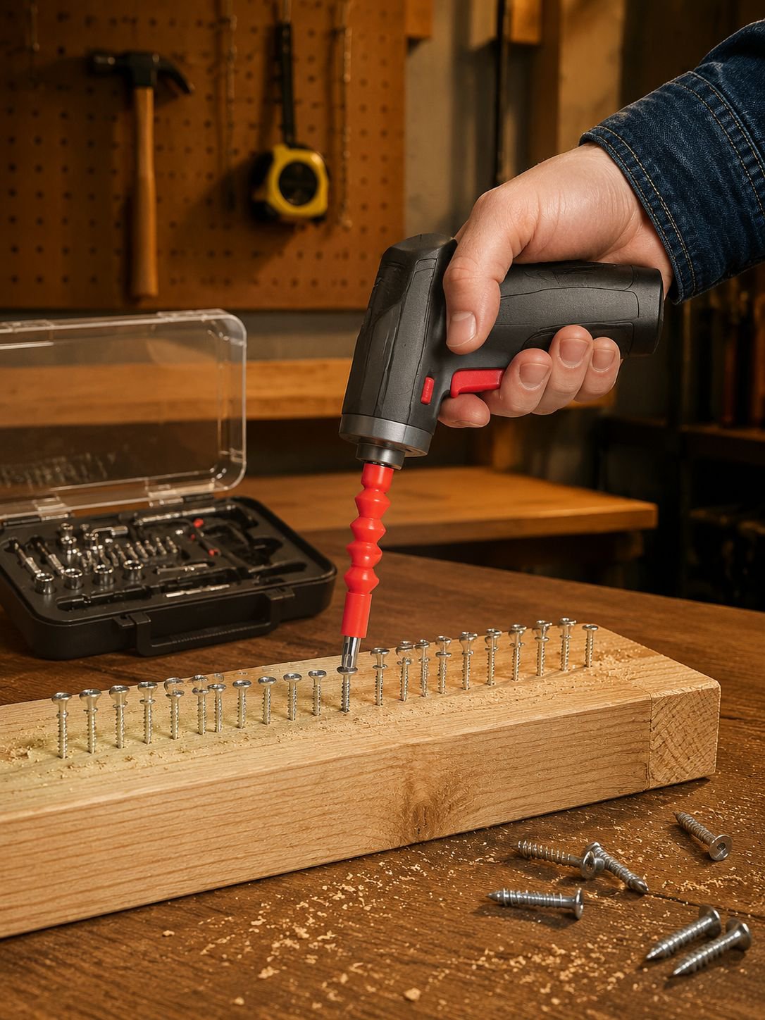 Lithium battery powered mini drill for furniture assembly