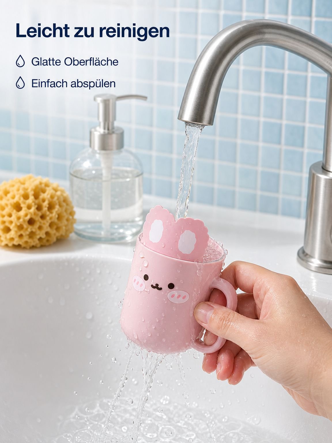 Tragbares und niedliches Zahnputzbecher-Reiseset mit Zahnbürstenetui