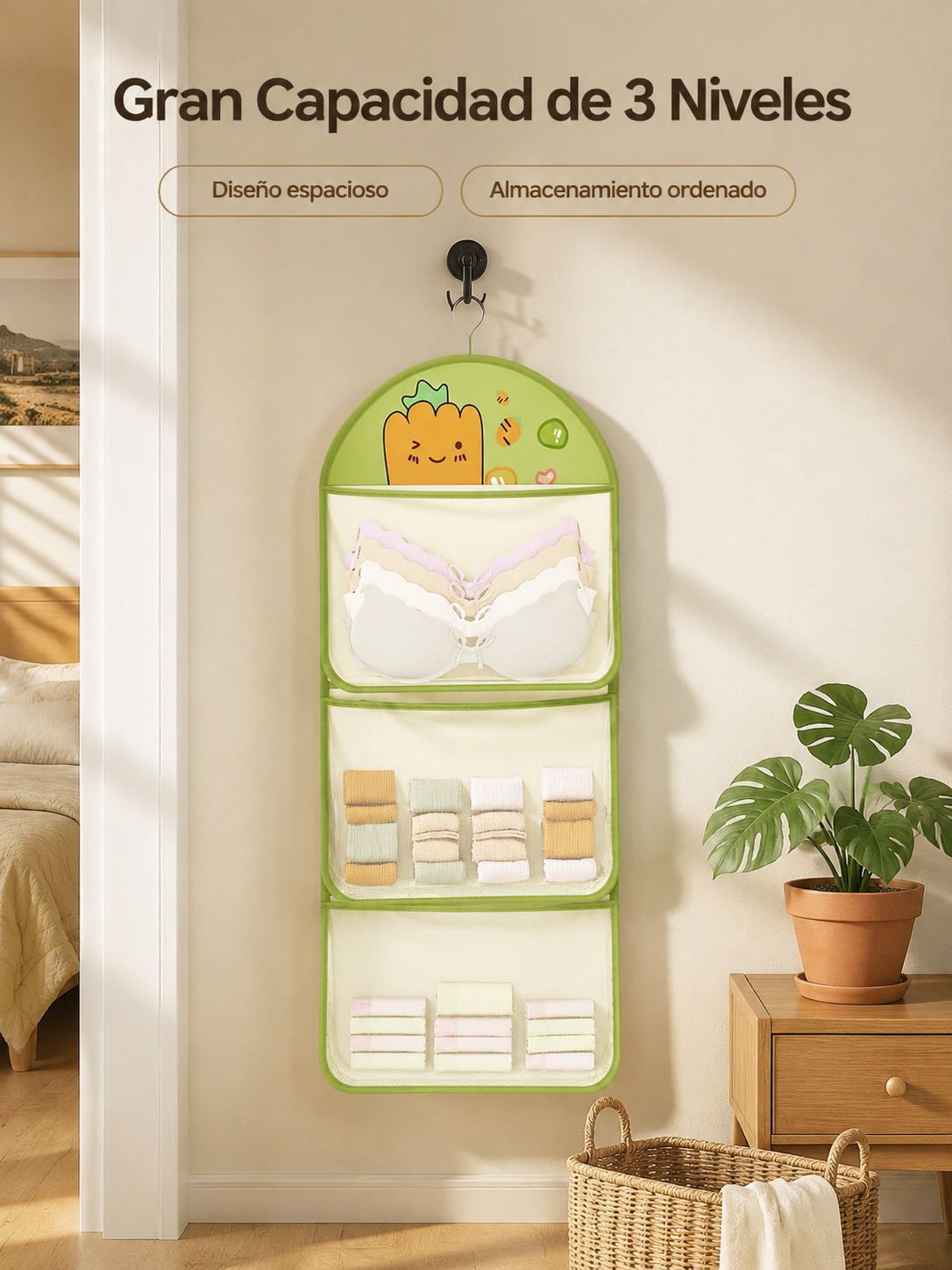 Bolsa colgante organizadora para ropa interior y calzoncillos