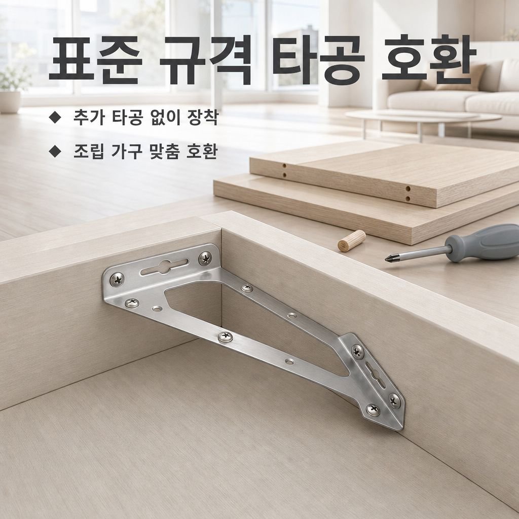 두꺼운 삼면 꺾쇠 90도 스테인리스 직각 브라켓 수납장 침대 모서리 보강 코너 브라켓