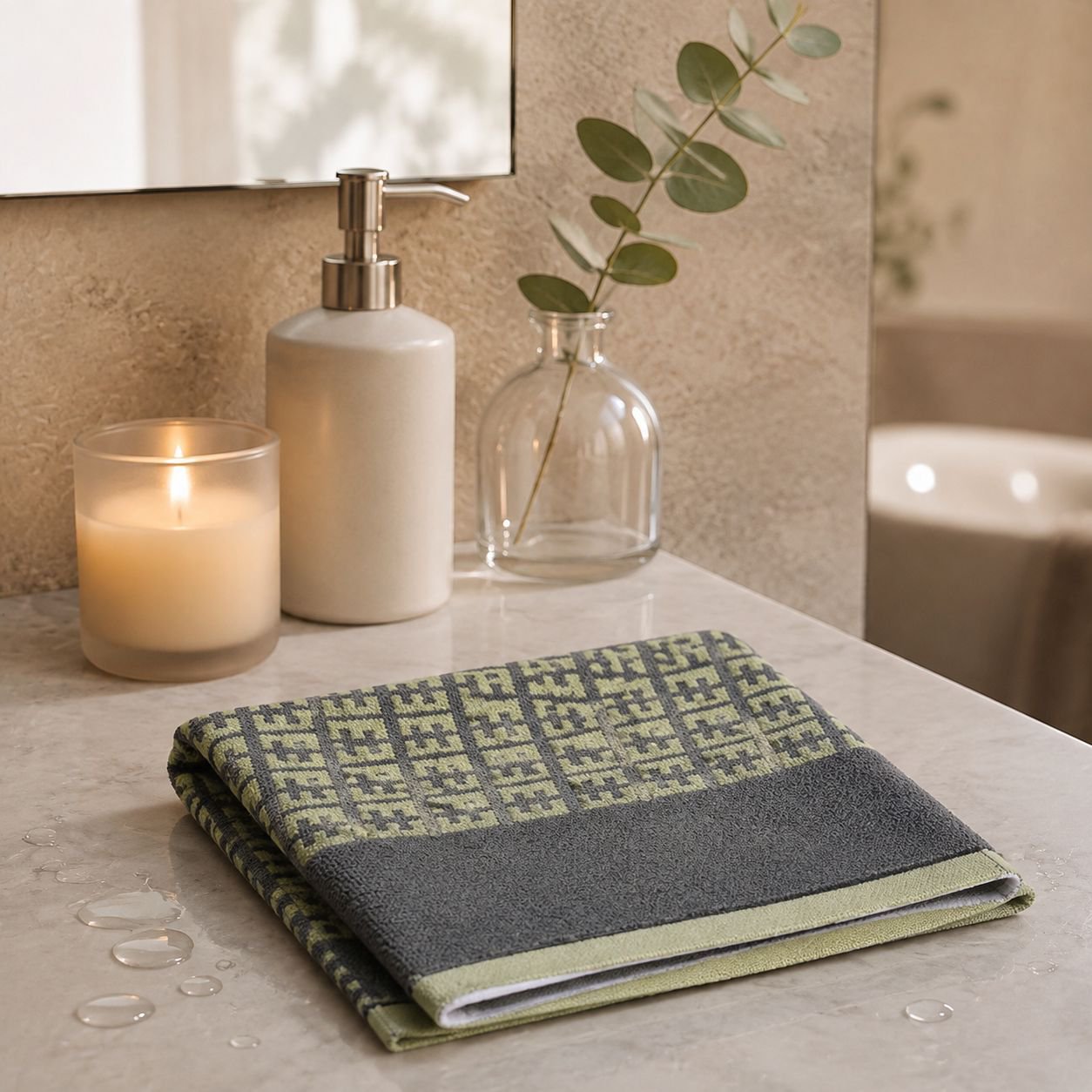 Serviette en coton pur unisexe pour la maison