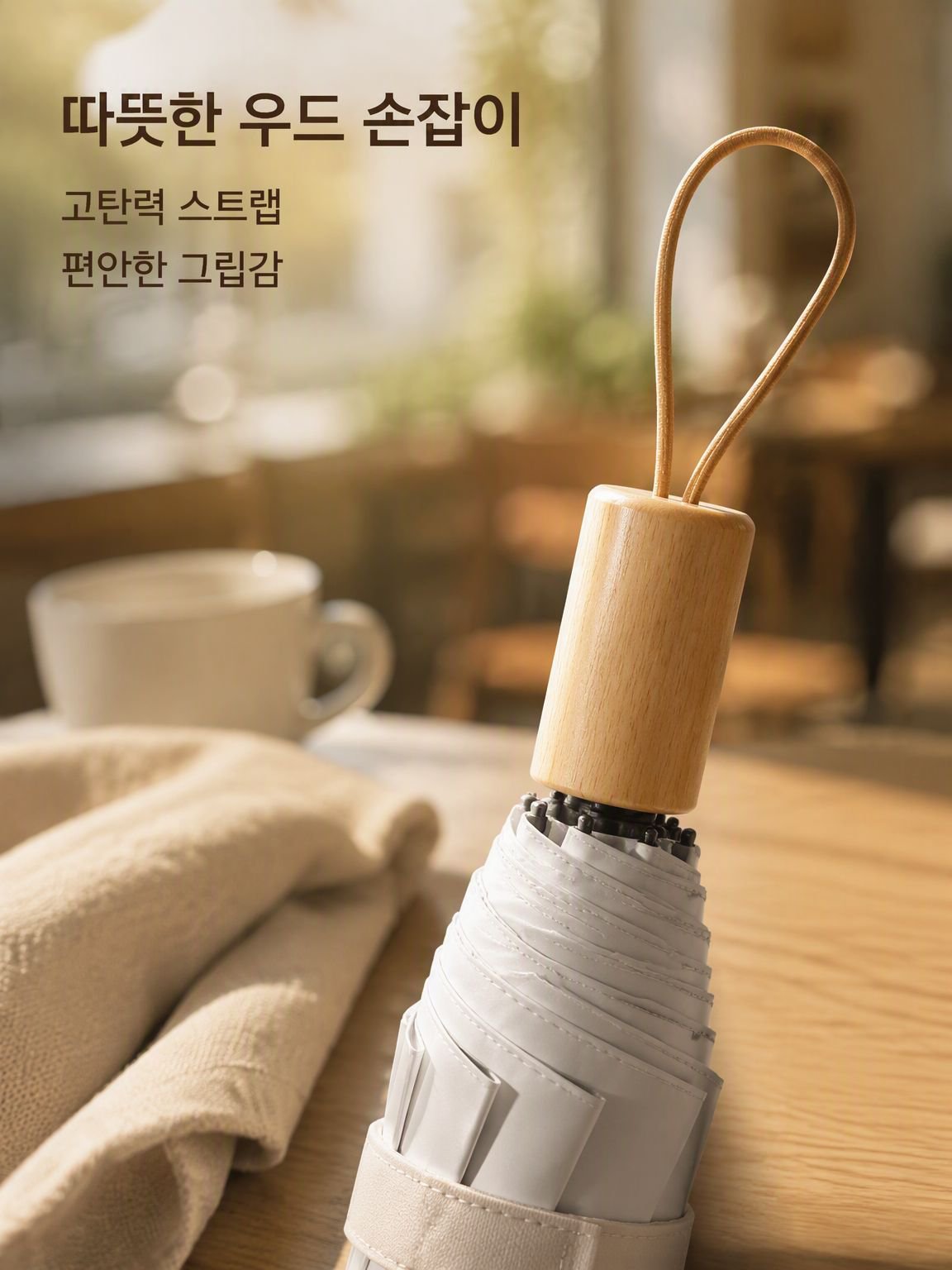 티타늄 실버 이중 레이어 우산