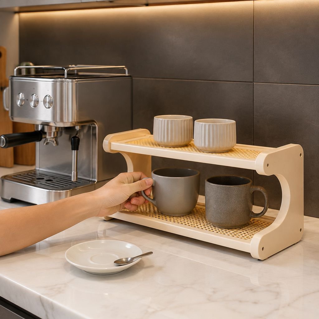 Desktop cup rack dining table coffee cup multi-layer display rack tea set water cup storage rack