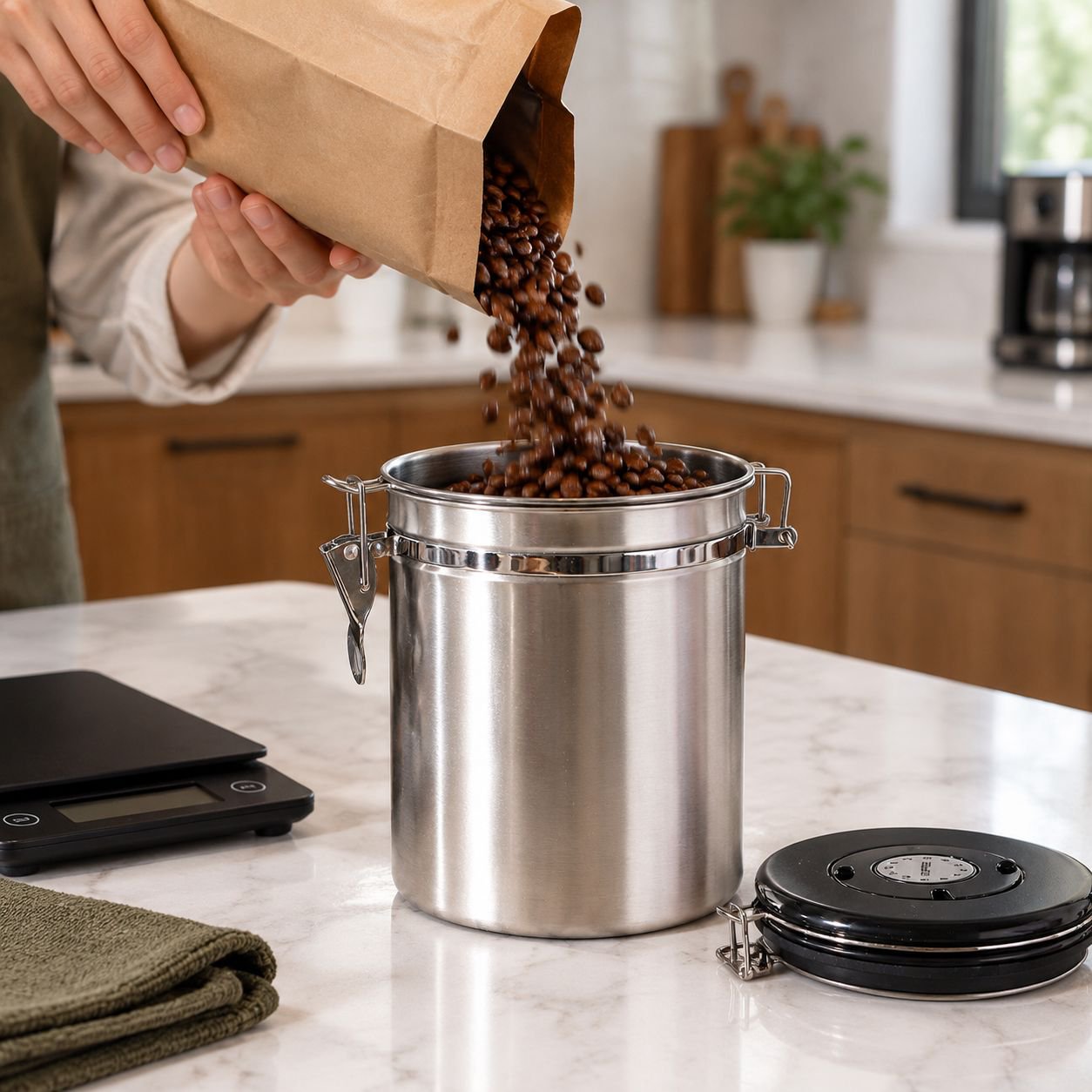 Tarro hermético de almacenamiento para cocina