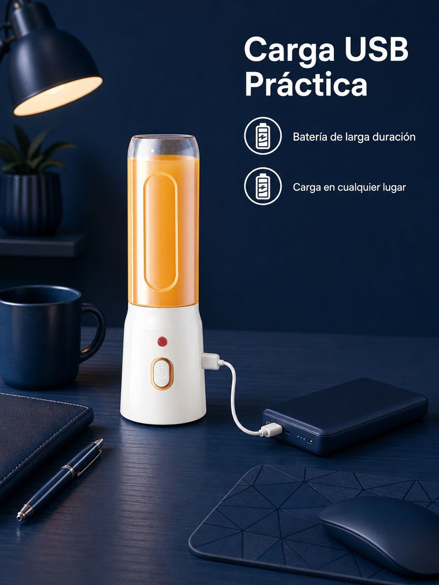 Vaso exprimidor multifuncional portátil, mini licuadora doméstica recargable