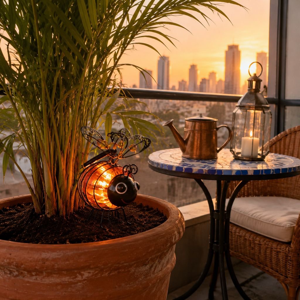 Éclairage décoratif pour jardin avec lampe abeille solaire