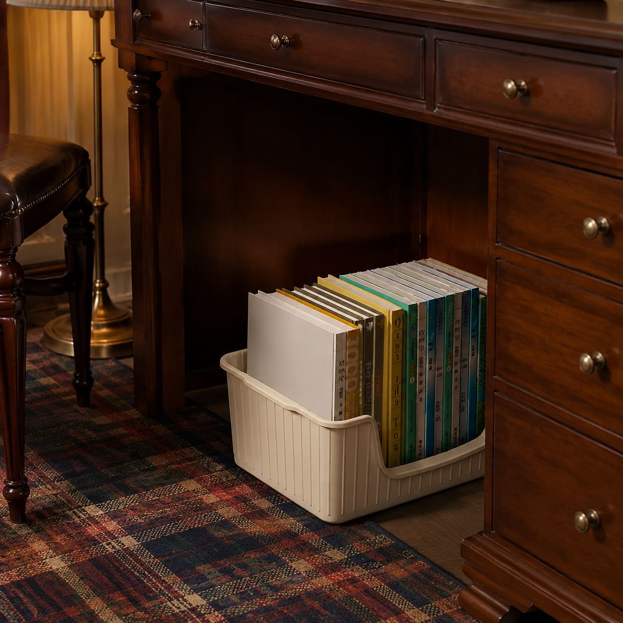 Student Storage Box with Wheels for Books and Toys