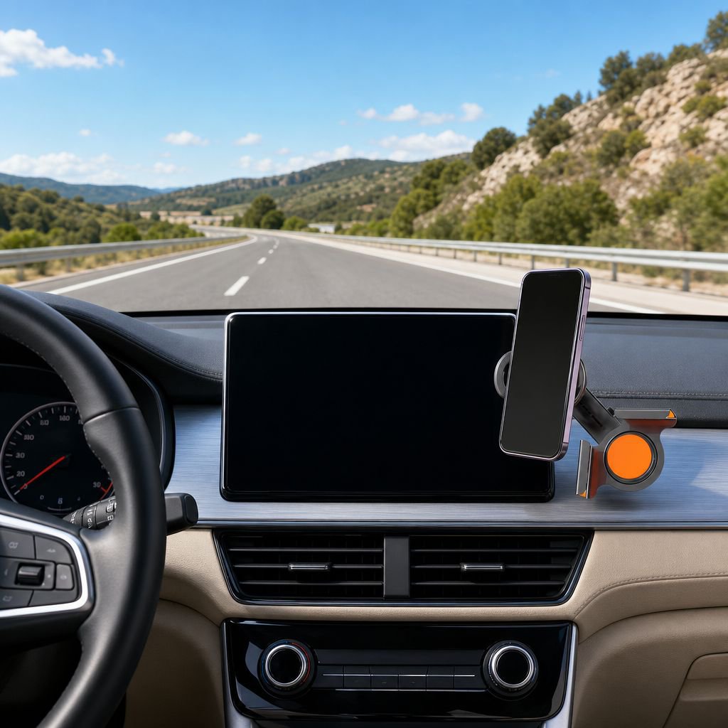 Soporte de navegación magnético para coche, apto para tablero y consola central