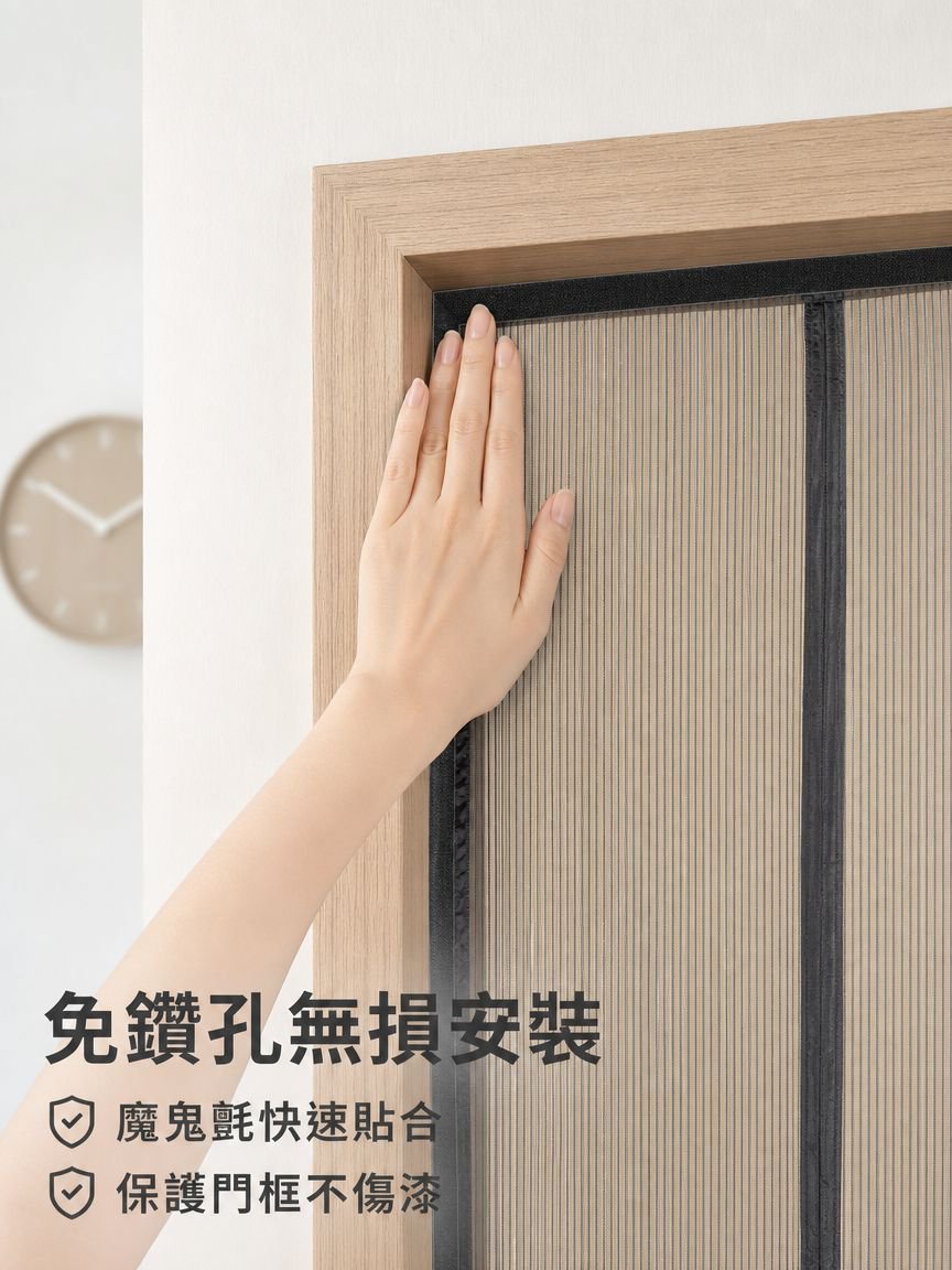 磁性防蚊蟲門簾
