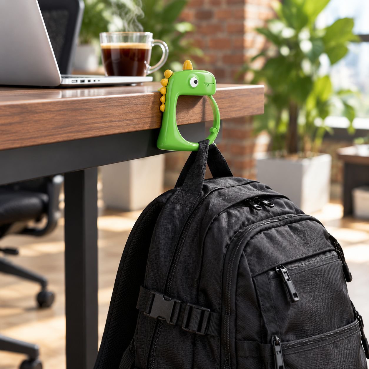 Gancho de dinosaurio para colgar mochila (no requiere taladro)