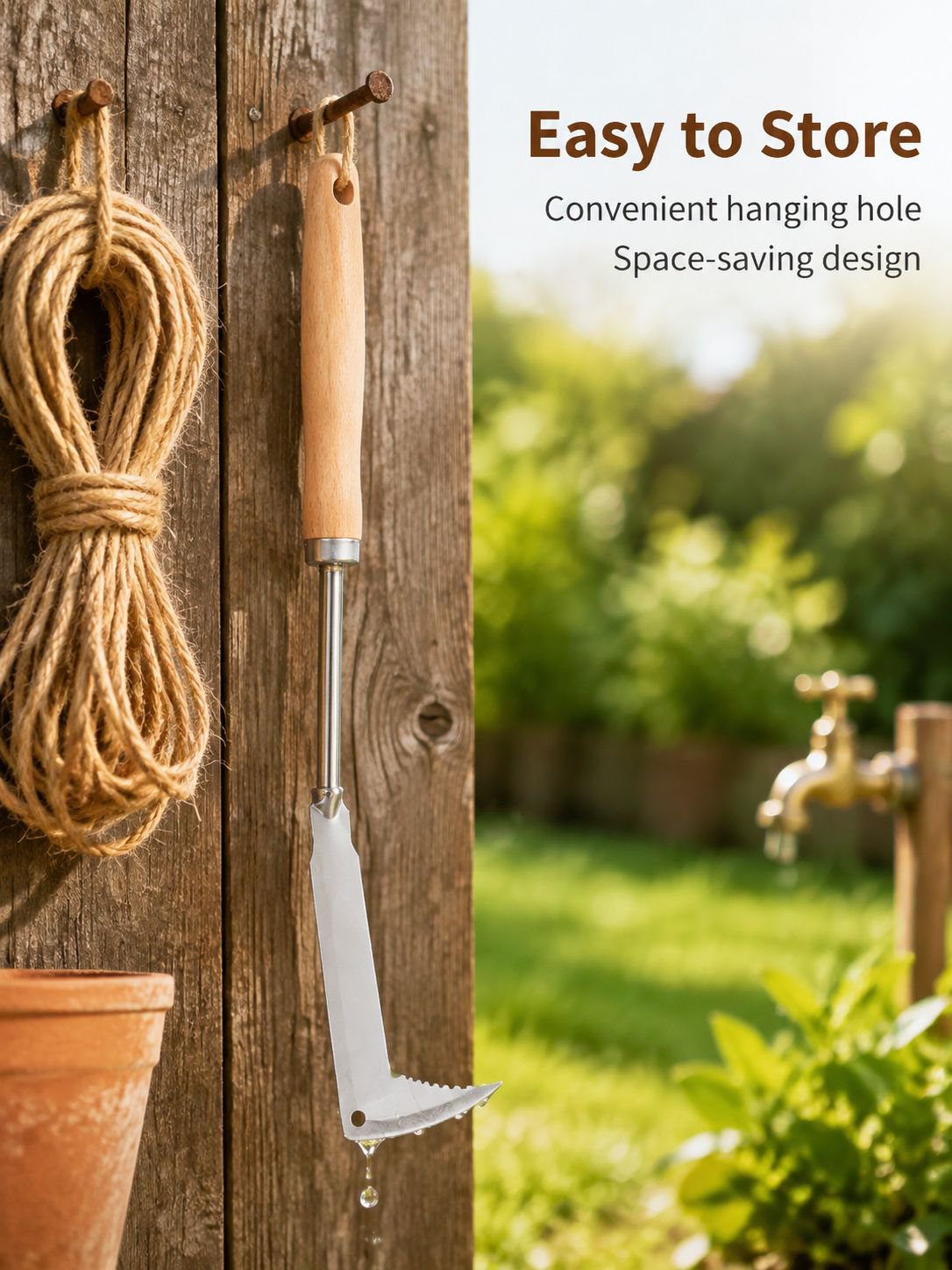 Right-angle design manual weed remover for hard-to-reach areas