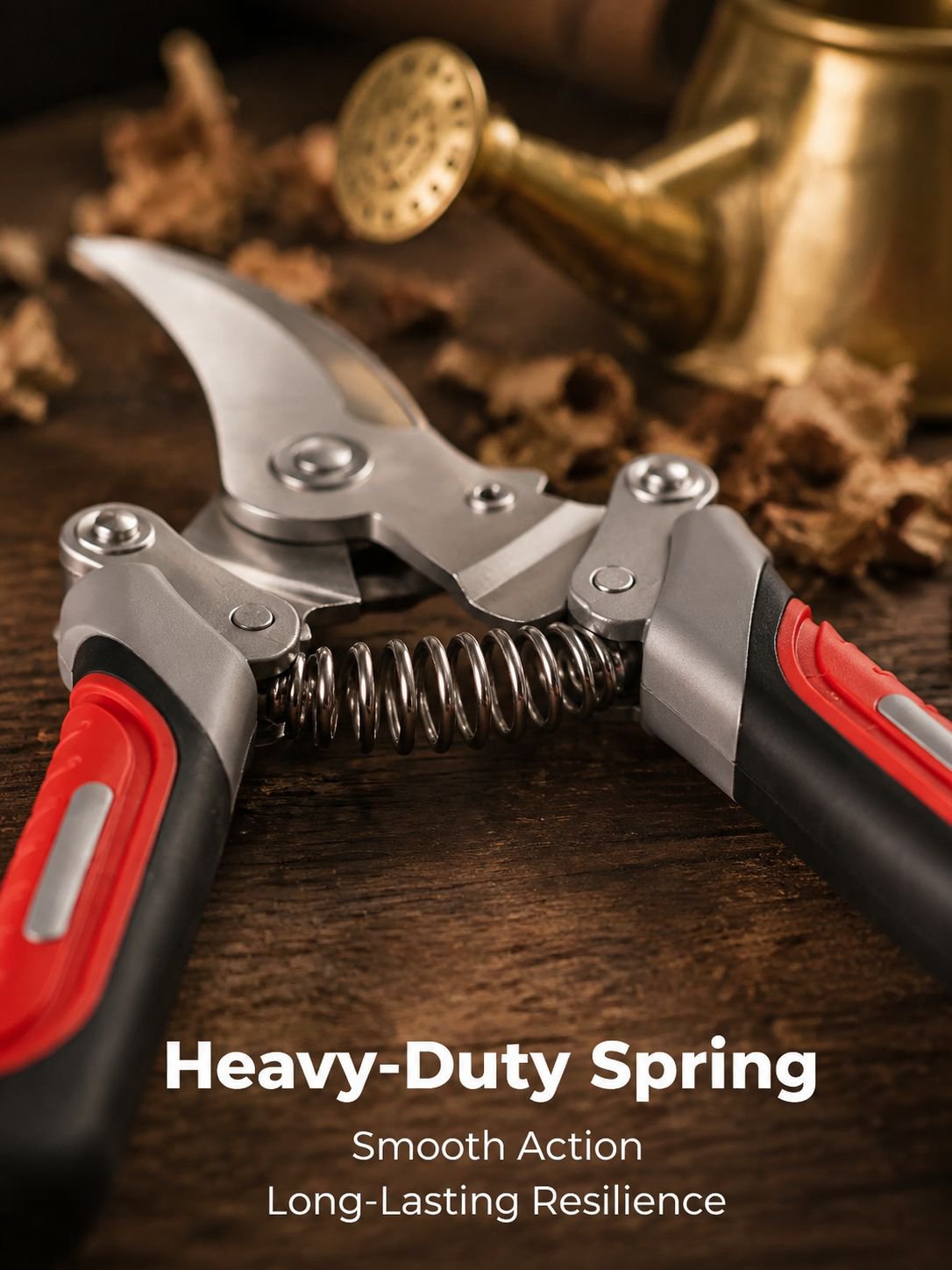 High-quality shrub trimmer with comfortable handle