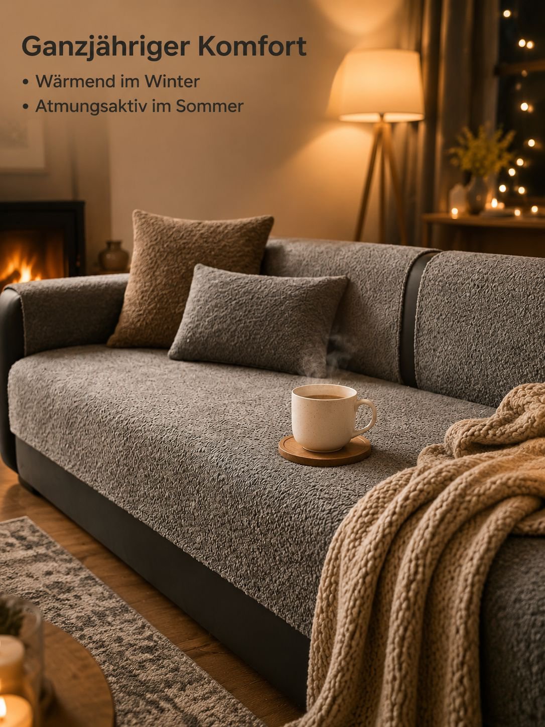 Pflegeleichte und waschbare Sofaauflage