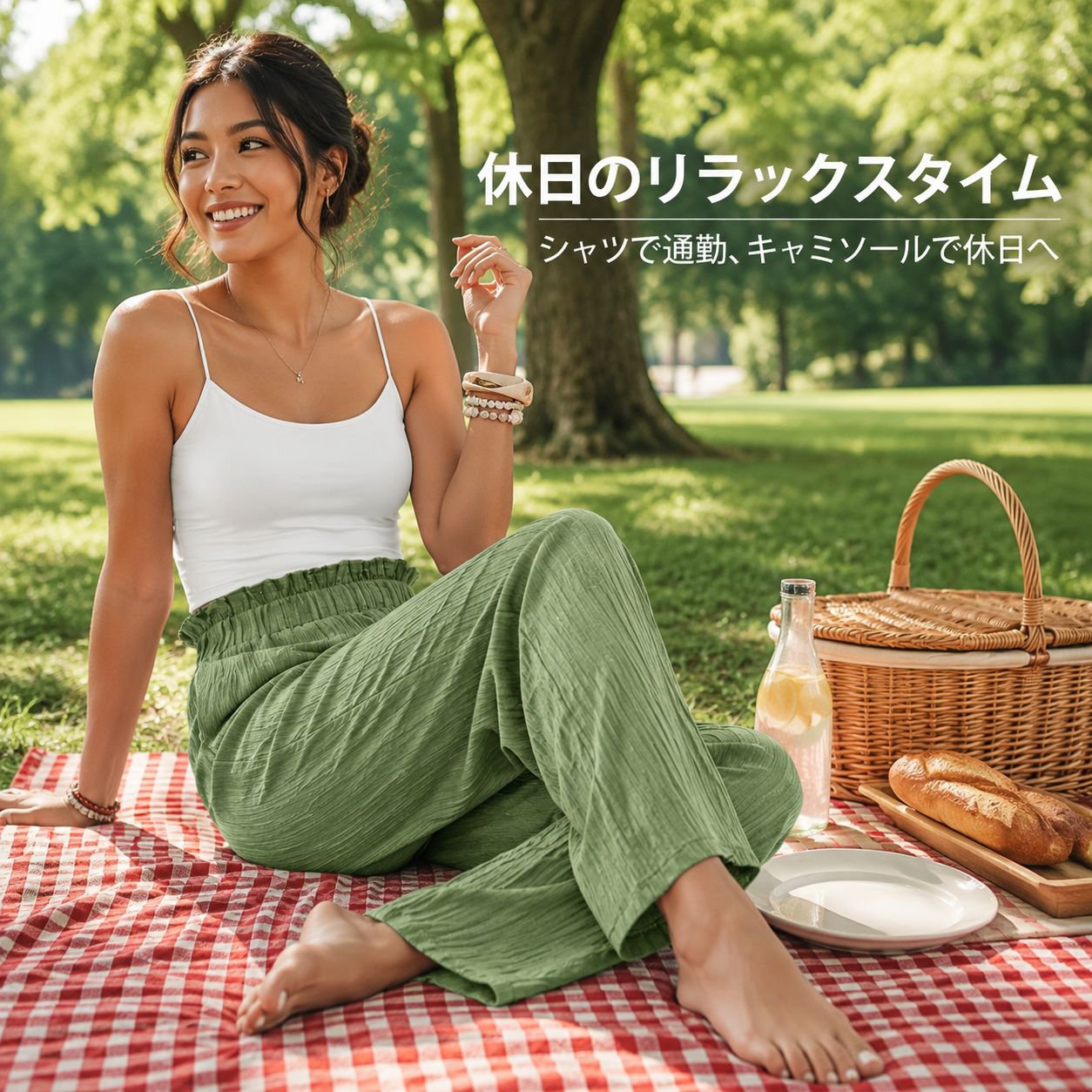 2026年レディース無地カジュアルストレートパンツ