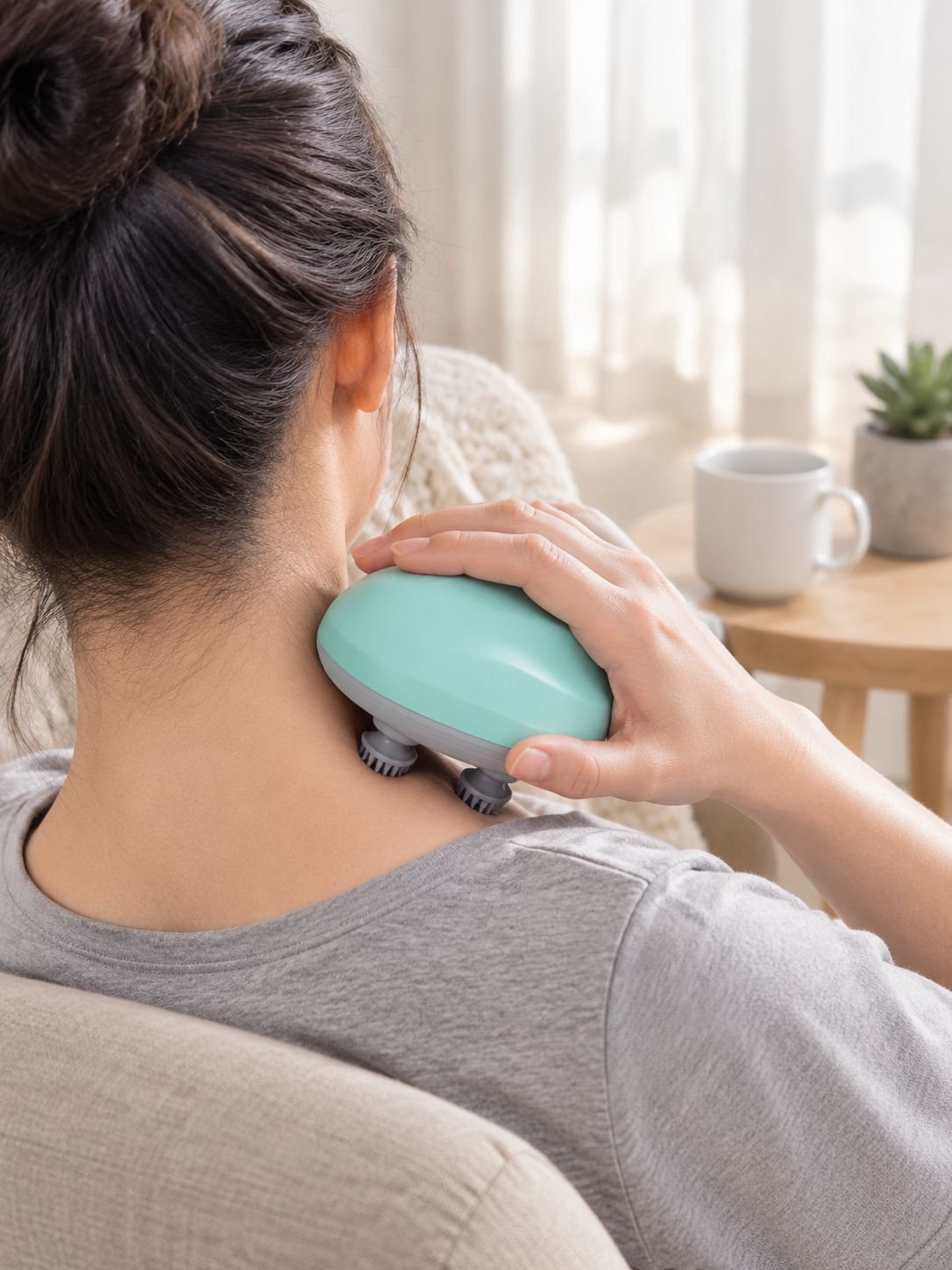 Mini-Smart-Kopfmassagegerät, elektrisches, wasserdichtes Massagegerät, Physiotherapie, Kneten, Haush
