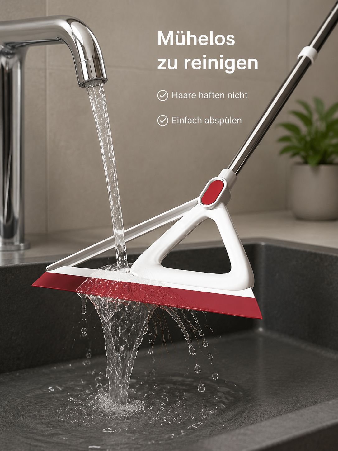 Innovativer dreieckiger Wischer für Ecken und Kanten