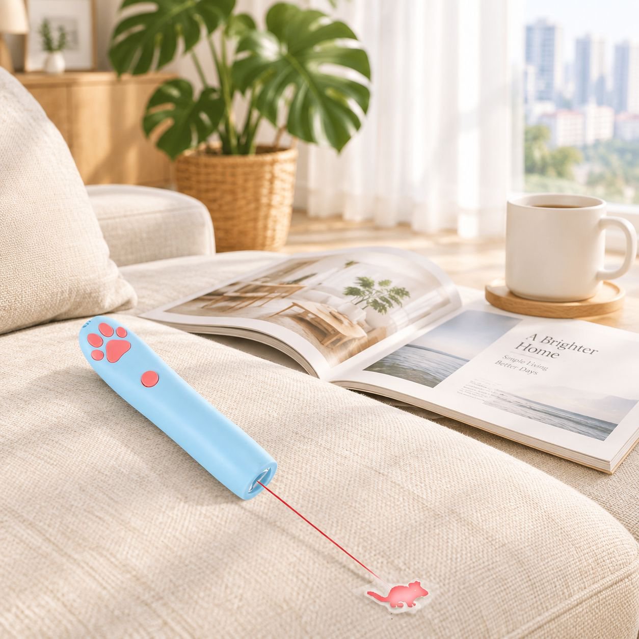 Interactive Laser Cat Teasing Stick
