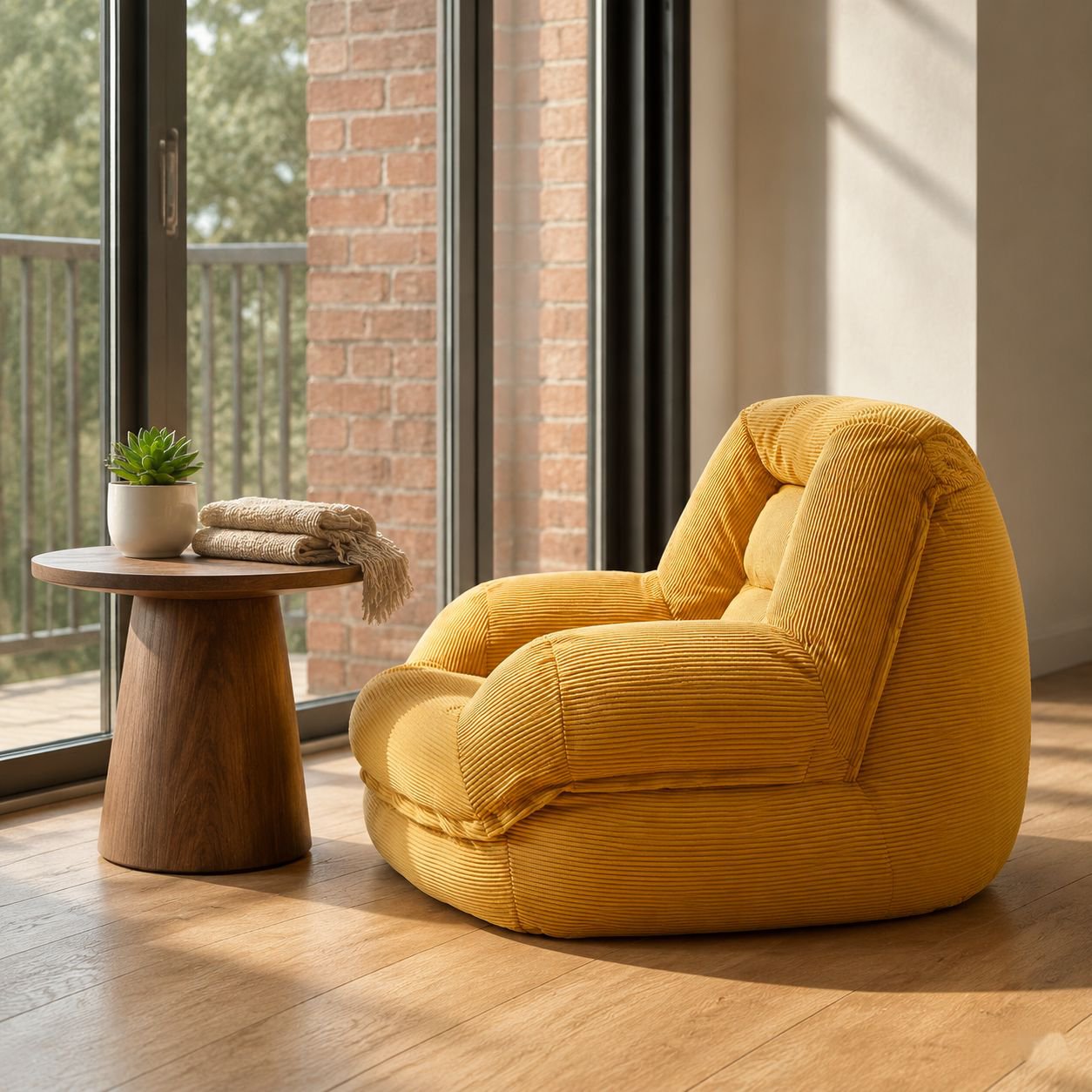 Wowo sofa lazy sofa bean bag tatami balcony bedroom can lie down can lie down girl single sofa fabri