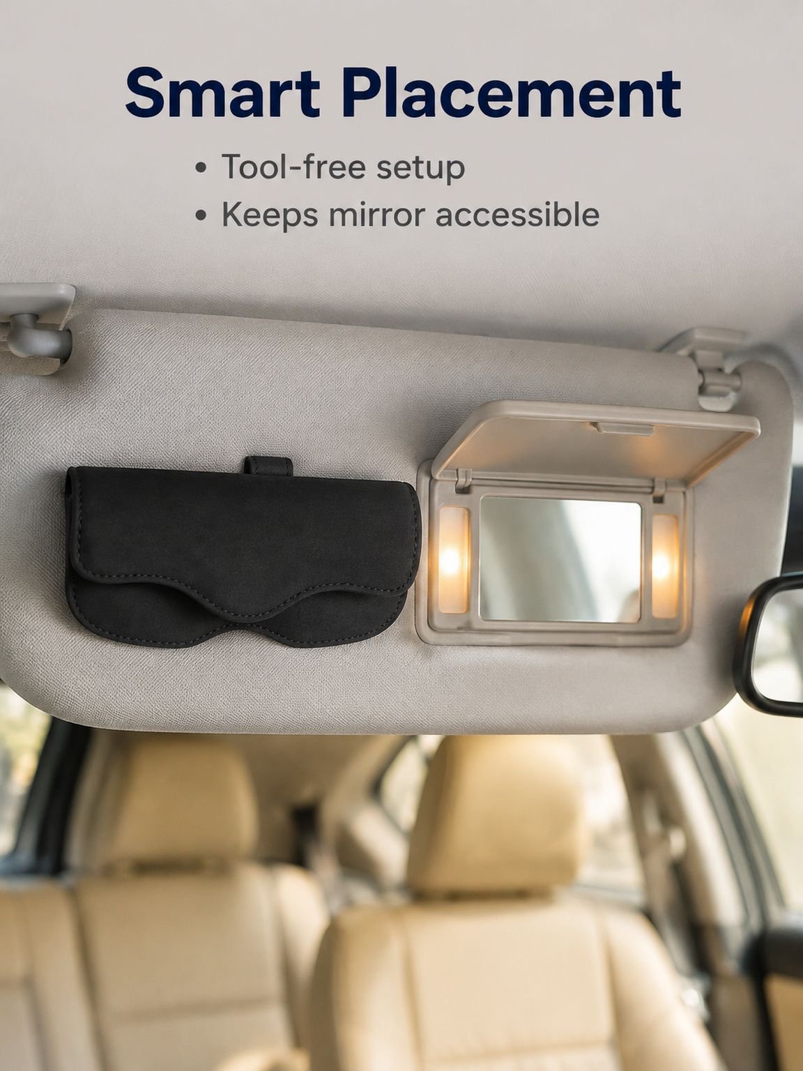 Car glasses case, sunglasses clip
