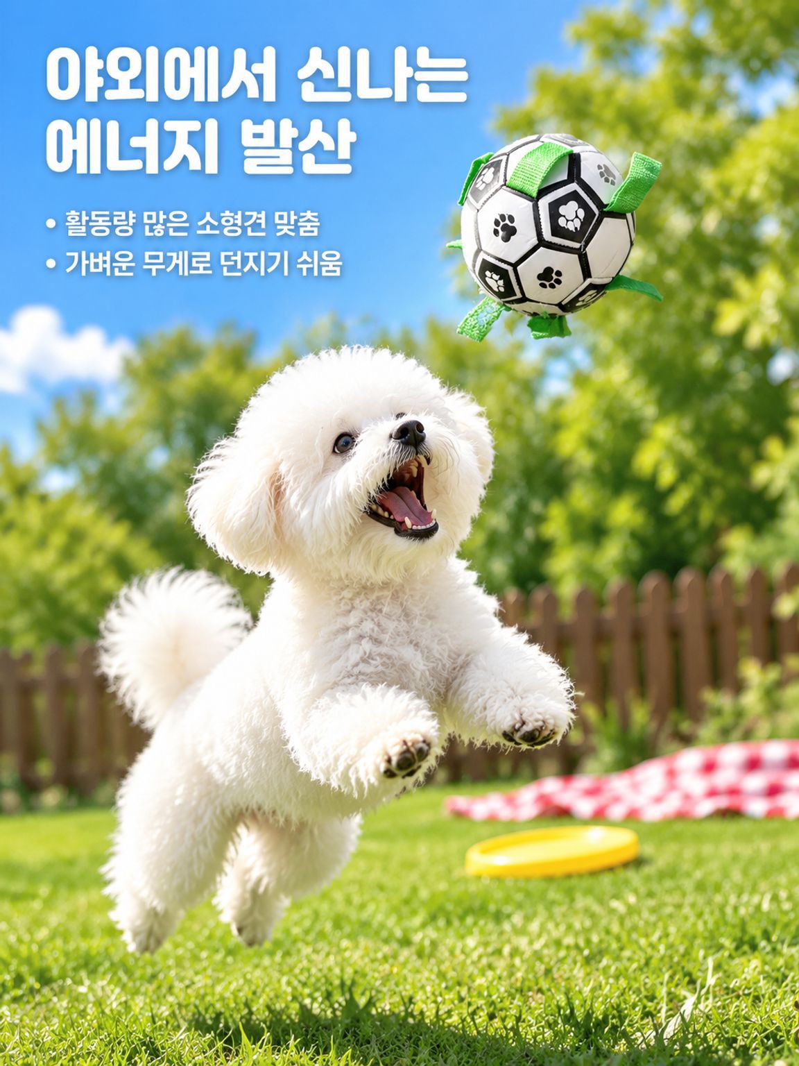 소형견용 내구성 좋은 축구공 장난감