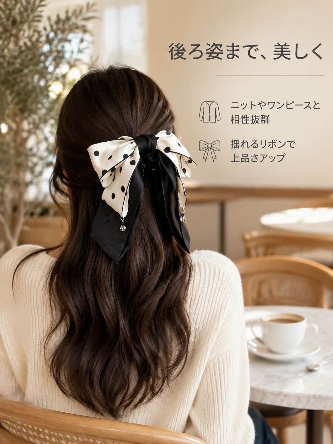 リボンヘアクリップ